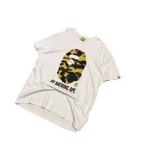 A Bathing Ape 1st Camo Big Ape Head Tee White/Yellow